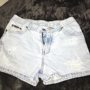 calvin klein denim jean shorts